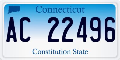 CT license plate AC22496