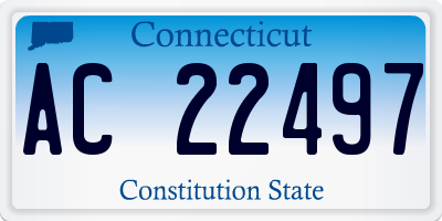 CT license plate AC22497