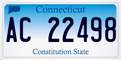 CT license plate AC22498