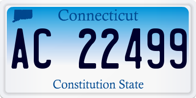 CT license plate AC22499