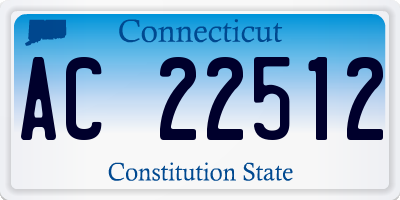 CT license plate AC22512