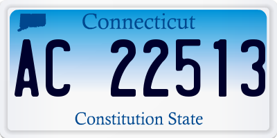 CT license plate AC22513