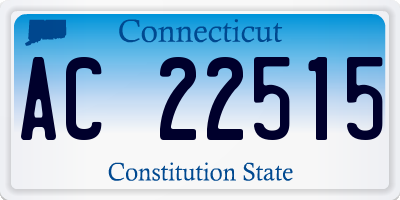 CT license plate AC22515