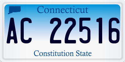 CT license plate AC22516
