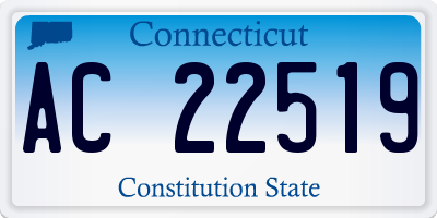 CT license plate AC22519