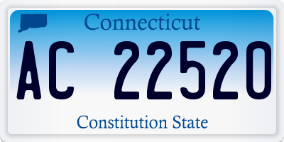 CT license plate AC22520