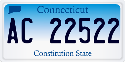 CT license plate AC22522
