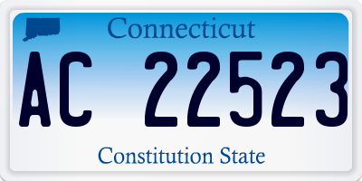 CT license plate AC22523