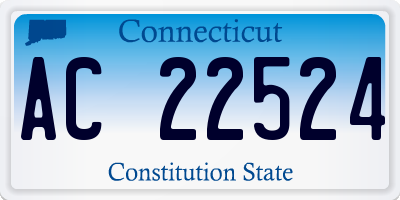CT license plate AC22524