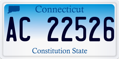 CT license plate AC22526