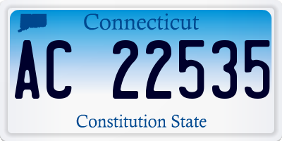 CT license plate AC22535