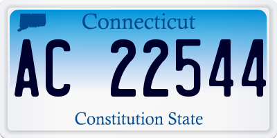 CT license plate AC22544