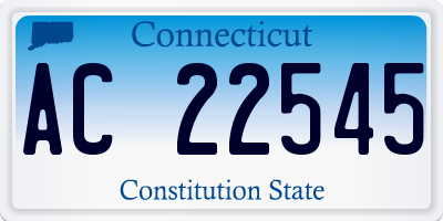 CT license plate AC22545