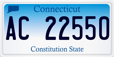 CT license plate AC22550