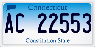 CT license plate AC22553