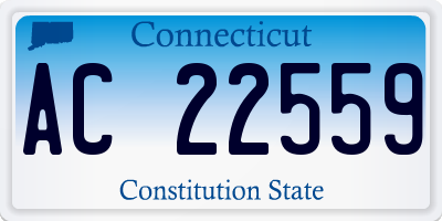CT license plate AC22559