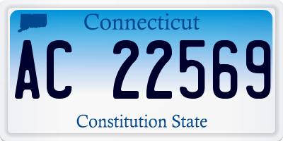 CT license plate AC22569