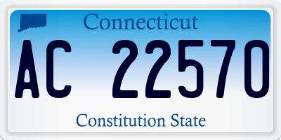 CT license plate AC22570