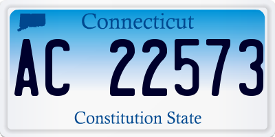 CT license plate AC22573