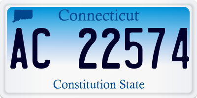 CT license plate AC22574