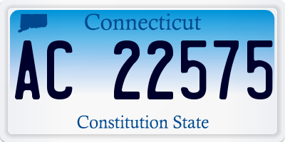 CT license plate AC22575