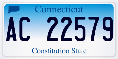 CT license plate AC22579