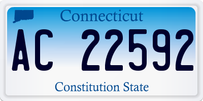 CT license plate AC22592