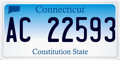 CT license plate AC22593