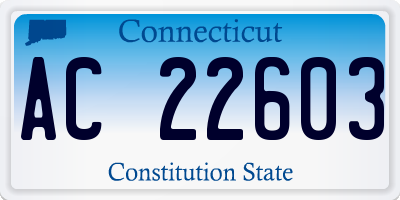 CT license plate AC22603