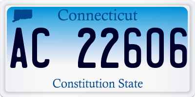 CT license plate AC22606