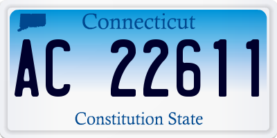 CT license plate AC22611