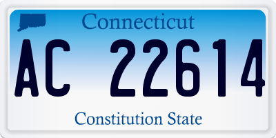 CT license plate AC22614