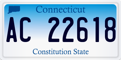 CT license plate AC22618