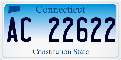 CT license plate AC22622