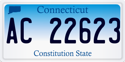 CT license plate AC22623