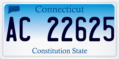 CT license plate AC22625