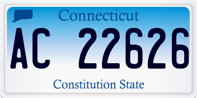 CT license plate AC22626