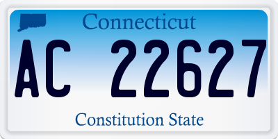 CT license plate AC22627