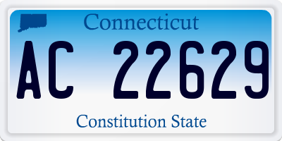CT license plate AC22629