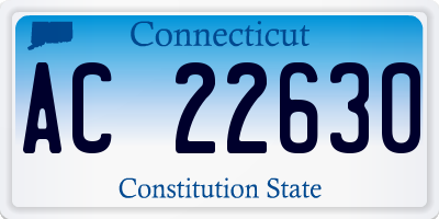 CT license plate AC22630