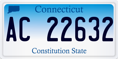 CT license plate AC22632