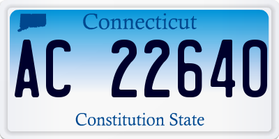 CT license plate AC22640