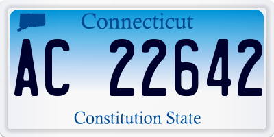 CT license plate AC22642