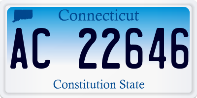 CT license plate AC22646