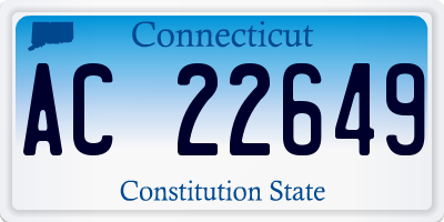 CT license plate AC22649