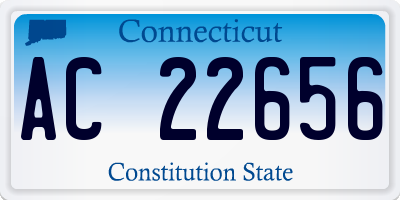 CT license plate AC22656