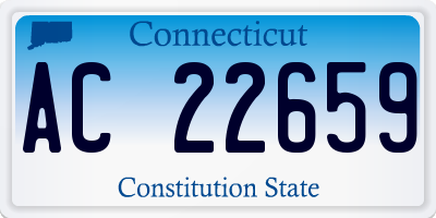 CT license plate AC22659