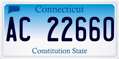 CT license plate AC22660