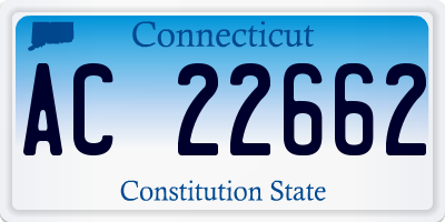 CT license plate AC22662