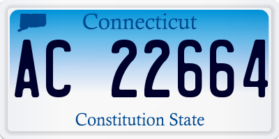 CT license plate AC22664